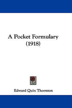 portada a pocket formulary (1918) (en Inglés)