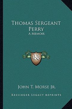 portada thomas sergeant perry: a memoir (in English)