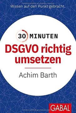 portada 30 Minuten Dsgvo Richtig Umsetzen (en Alemán)