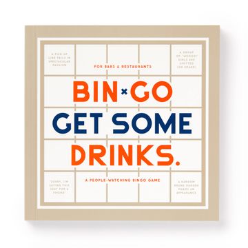 portada Brass Monkey Bin-Go get a few Drinks – Game Book With Perforated People-Watching Bingo Cards for Bars and Restaurants