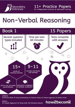 portada 11+ Practice Papers for Independent Schools & Aptitude Training Non-Verbal Reasoning Book 1 (en Inglés)