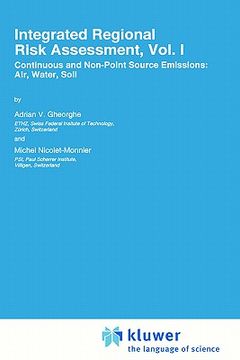 portada integrated regional risk assessment, vol. i: continuous and non-point source emissions: air, water, soil (en Inglés)