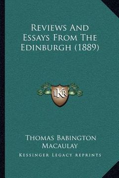 portada reviews and essays from the edinburgh (1889)