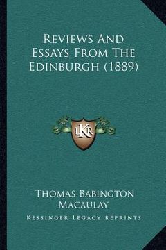 portada reviews and essays from the edinburgh (1889) (en Inglés)