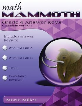 portada Math Mammoth Grade 4 Answer Keys, Canadian Version (en Inglés)