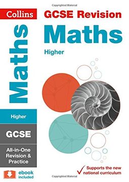 portada Gcse Maths Higher Practice and Revision Guide With Free Online q&a Flashcard Download: Gcse Grade 9-1 (Collins Gcse 9-1 Revision) (en Inglés)