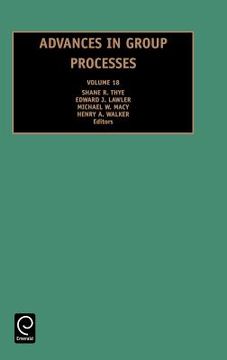 portada advances in group processes: volume 18 (en Inglés)
