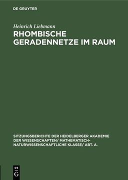 portada Rhombische Geradennetze im Raum (en Alemán)