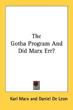 portada the gotha program and did marx err? (en Inglés)