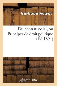 portada Du contrat social, ou Principes de droit politique (in French)