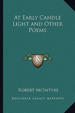 portada at early candle light and other poems (en Inglés)