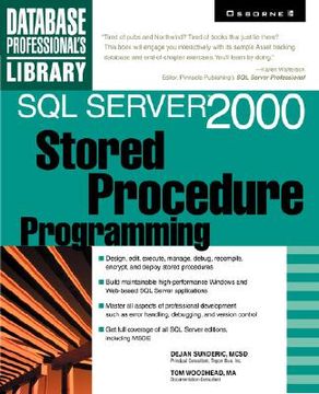 portada sql server 2000 stored procedure programming (en Inglés)