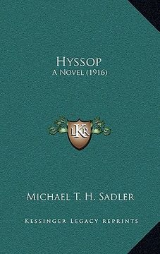 portada hyssop: a novel (1916) (en Inglés)