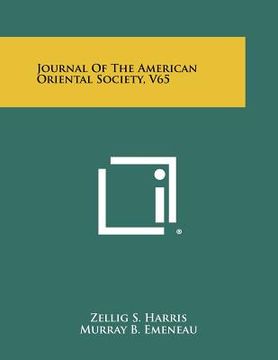 portada journal of the american oriental society, v65 (in English)