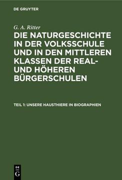 portada Unsere Hausthiere in Biographien (en Alemán)