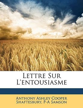 portada Lettre Sur L'entousiasme (in French)