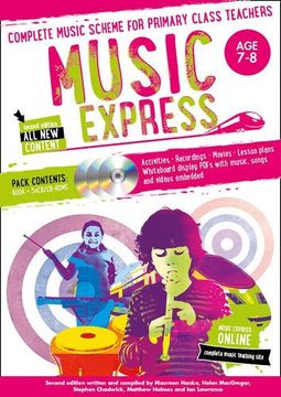 portada Music Express – Music Express: Age 7-8 (Book + 3CDs + DVD-ROM): Complete music scheme for primary class teachers
