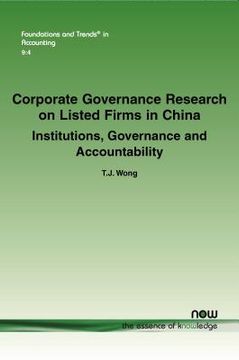 portada Corporate Governance Research on Listed Firms in China: Institutions, Governance and Accountability (en Inglés)