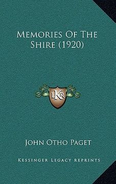 portada memories of the shire (1920) (en Inglés)
