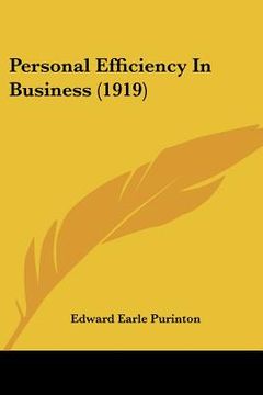 portada personal efficiency in business (1919)