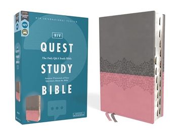 portada Niv, Quest Study Bible, Leathersoft, Gray (in English)
