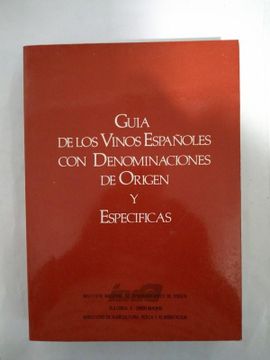 portada Guia de los Vinos Españoles con Denominaciones de Origen y Especificas
