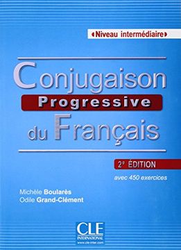 portada Conjugaison progressive du francais : Niveau intermediaire with one CD audio (French Edition) (en Francés)