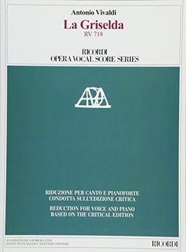 portada La Griselda RV 718: Ricordi Opera Vocal Score Series (en Inglés)