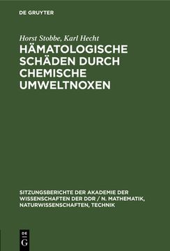portada Hämatologische Schäden Durch Chemische Umweltnoxen (en Alemán)