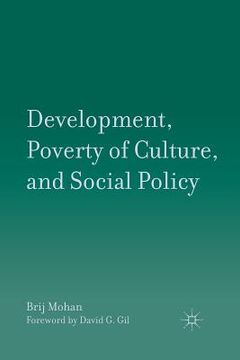 portada Development, Poverty of Culture, and Social Policy (en Inglés)