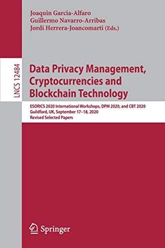 portada Data Privacy Management, Cryptocurrencies and Blockchain Technology (en Inglés)