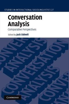 portada Conversation Analysis Paperback (Studies in Interactional Sociolinguistics) (en Inglés)