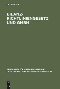 portada Bilanzrichtliniengesetz und Gmbh (in German)