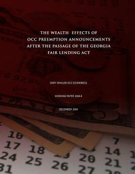 portada The Wealth Effects of OCC Preemption Announcements After the Passage of the Georgia Fair Lending Act (in English)