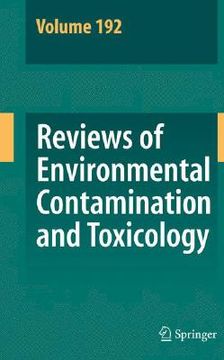 portada reviews of environmental contamination and toxicology, volume 192 (en Inglés)