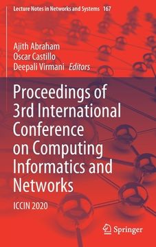 portada Proceedings of 3rd International Conference on Computing Informatics and Networks: Iccin 2020 (en Inglés)