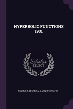 portada Hyperbolic Functions 1931 (in English)