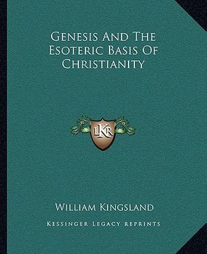 portada genesis and the esoteric basis of christianity (en Inglés)