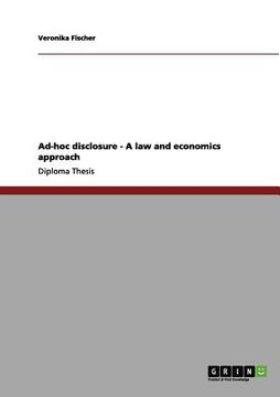 portada ad-hoc disclosure - a law and economics approach