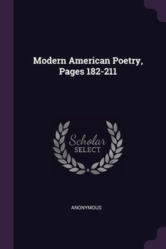 portada Modern American Poetry, Pages 182-211 (en Inglés)