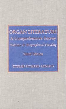 portada organ literature: biographical catalog (en Inglés)