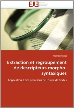 portada Extraction Et Regroupement de Descripteurs Morpho-Syntaxiques
