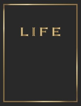portada Life: Gold and Black Decorative Book - Perfect for Coffee Tables, End Tables, Bookshelves, Interior Design & Home Staging Ad (en Inglés)