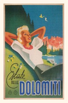 portada Vintage Journal Dolomites, Italy Travel Poster (en Inglés)