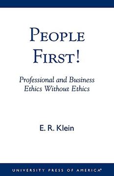 portada people first!: professional and business ethics without ethics
