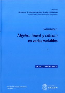 portada Álgebra lineal y cálculo en varias variables. Vol.1 (in Spanish)