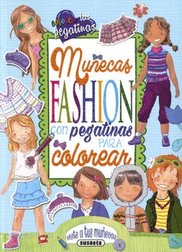portada Muñecas Fashion con Pegatinas Para Colorear (in Spanish)