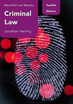 portada Criminal law (Macmillan law Masters) (en Inglés)