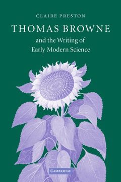 portada Thomas Browne and the Writing of Early Modern Science (en Inglés)