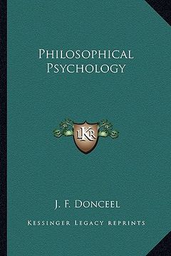 portada philosophical psychology (en Inglés)